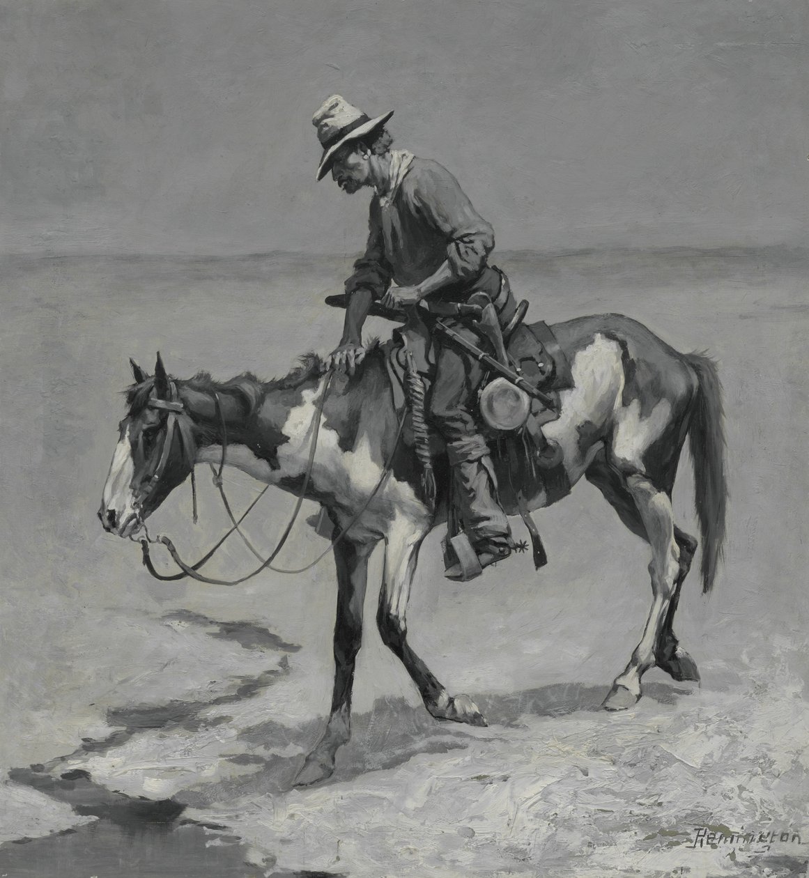 تكساس بوني ، 1889 (زيت على لوح التكوين) بواسطة فريدريك ريمنجتون