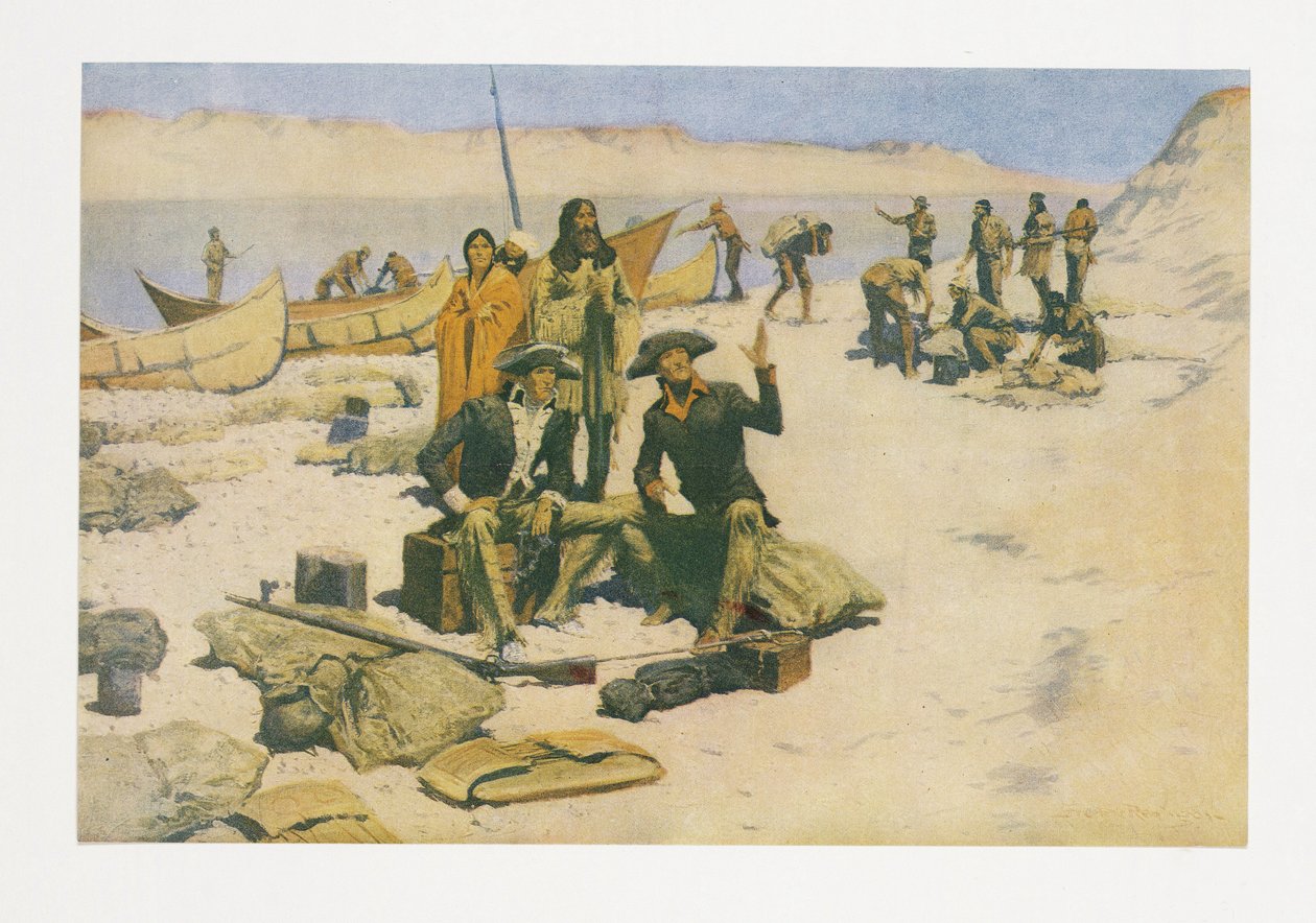 لويس وكلارك ، من مجلة كوليرز ، حانة. 1906 بواسطة فريدريك ريمنجتون
