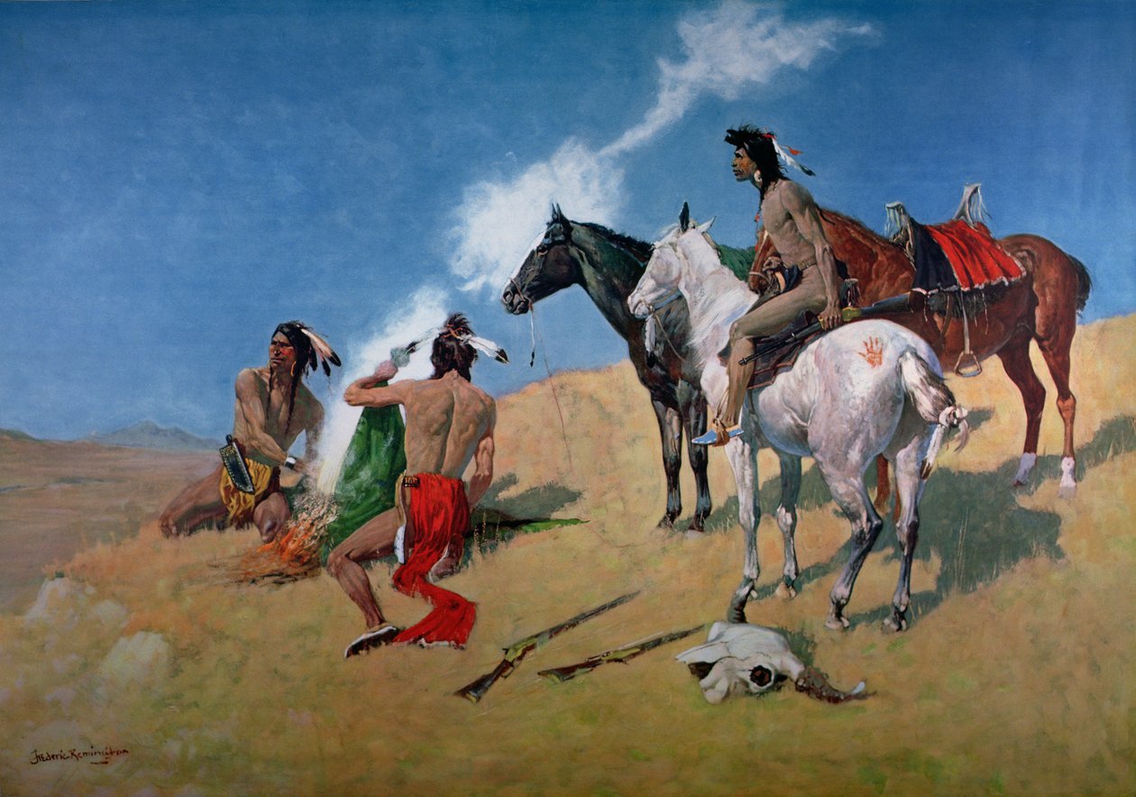 Smoke Signals (oil on canvas) بواسطة فريدريك ريمنجتون