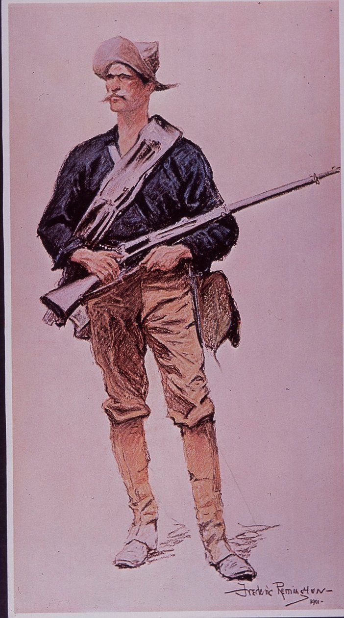 Spanish-American War 1898, US infantryman armed with Krag-Jorgensen magazine rifle بواسطة فريدريك ريمنجتون