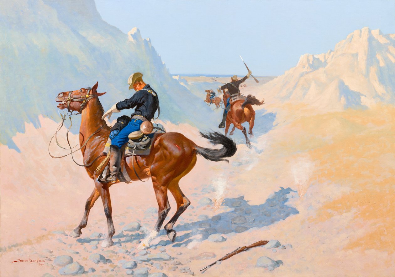 الحرس المتقدم ، أو الذبيحة العسكرية ، الكمين 1890. بواسطة فريدريك ريمنجتون