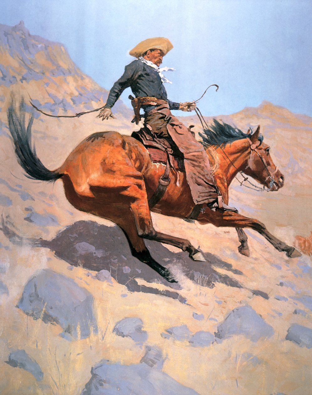 The Cowboy (oil on canvas) بواسطة فريدريك ريمنجتون