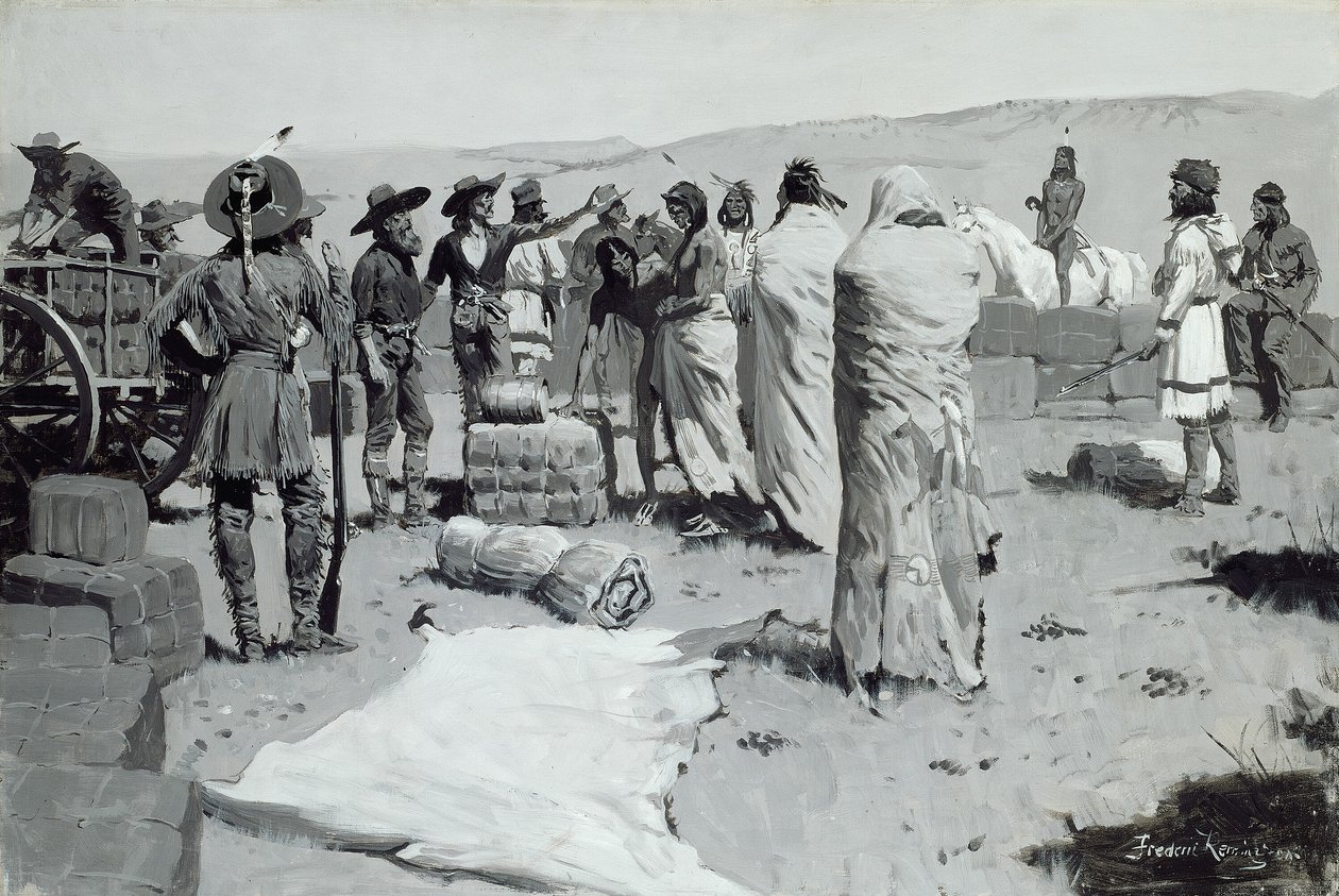 ولوح المترجم عند الشباب ، ج. 1900. بواسطة فريدريك ريمنجتون