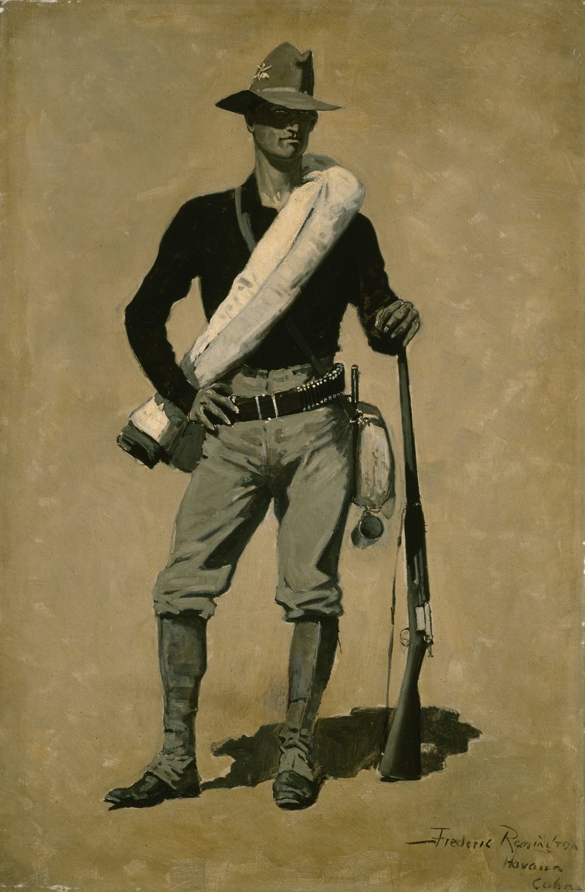 جندي أمريكي ، الحرب الإسبانية الأمريكية (رجل قتال من الدرجة الأولى) 1899 بواسطة فريدريك ريمنجتون