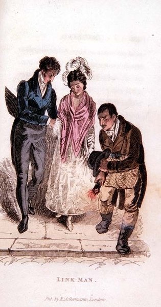 The Link Man من Ackermanns World in Miniature ، 1820s بواسطة فريدريك شوبرل