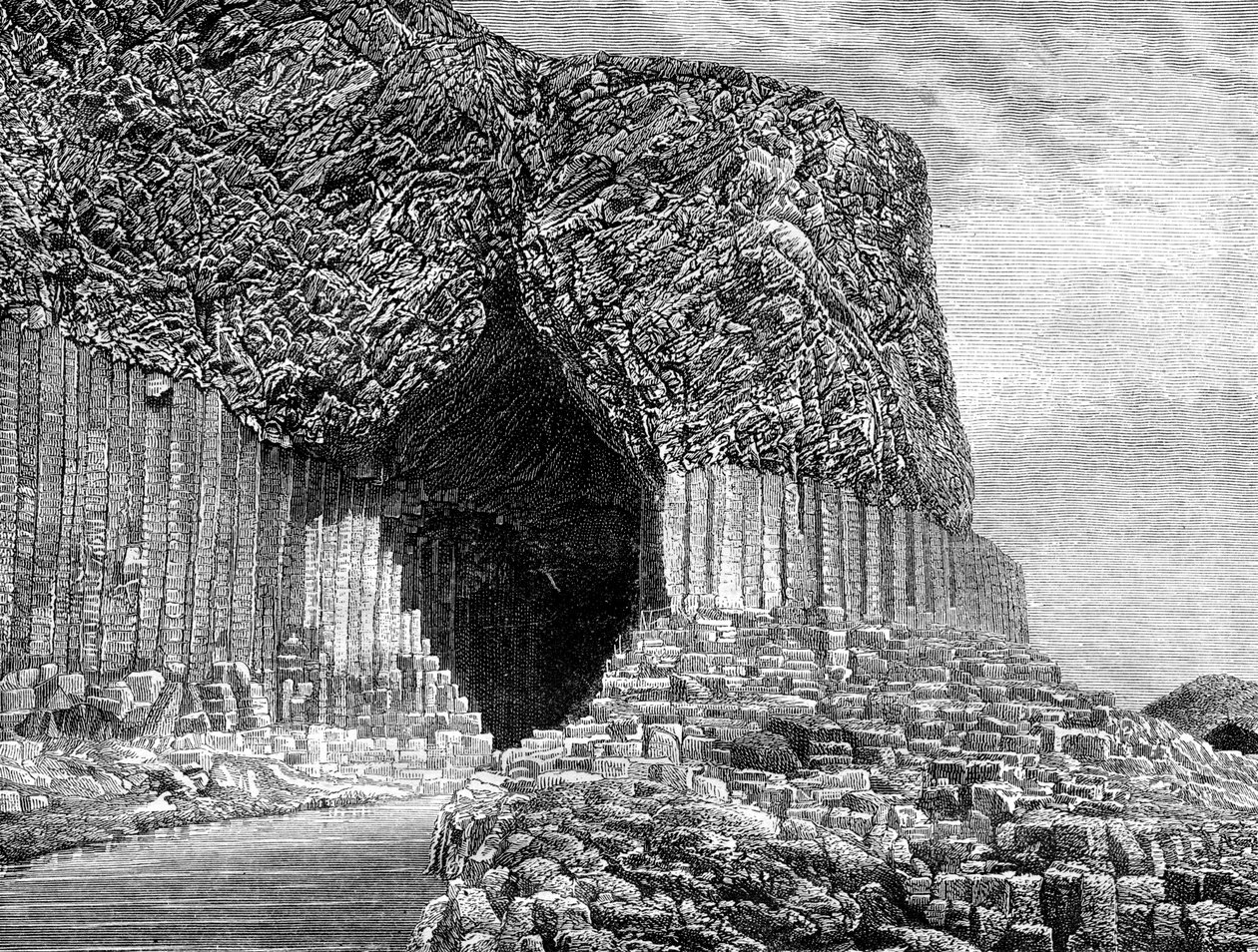Fingals Cave ، جزيرة ستافا ، اسكتلندا ، القرن التاسع عشر بواسطة فريدريك سوريو