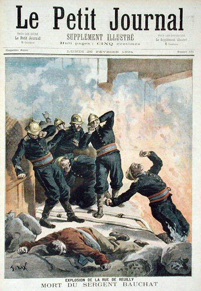 انفجار في شارع de Reuilly وموت الرقيب Bauchat ، من لو بيتي جورنال ، 26 فبراير 1894 بواسطة فريدريك ثيودور ليكس