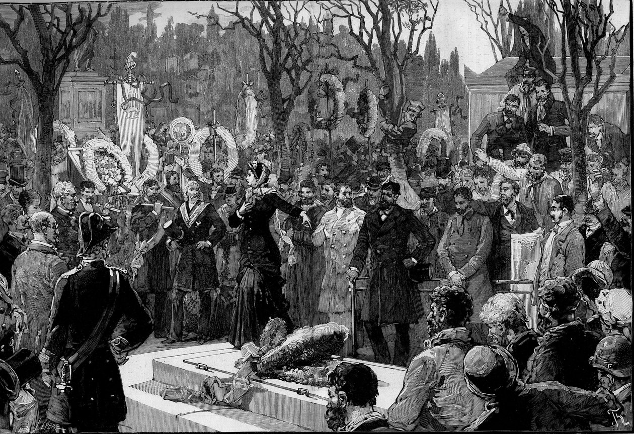 جنازة لويس أوغست (لويس أوغست) بلانكي (1805-1881) ، 6 يناير بواسطة فريدريك دي هاينين