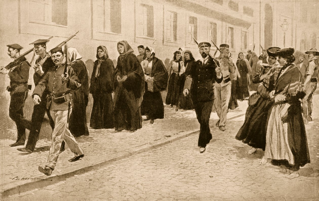 الراهبات تحت الحماية الجمهورية خلال ثورة 1910 في البرتغال بواسطة فريدريك دي هاينين