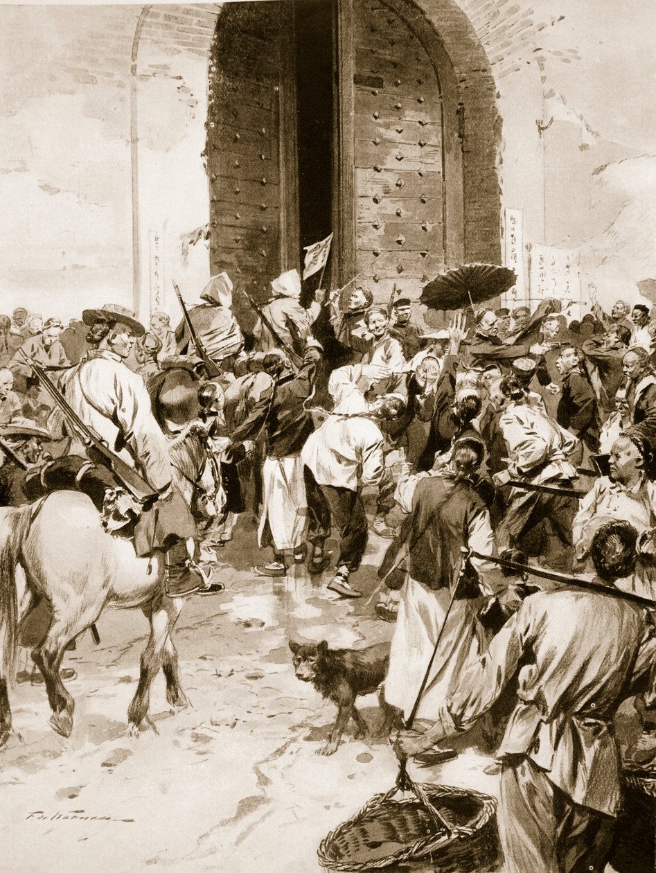 الثورة الصينية ، 1911 ، توضيح من "تاريخ الأمم في هاتشينسون" ، ج 1920 بواسطة فريدريك دي هاينين