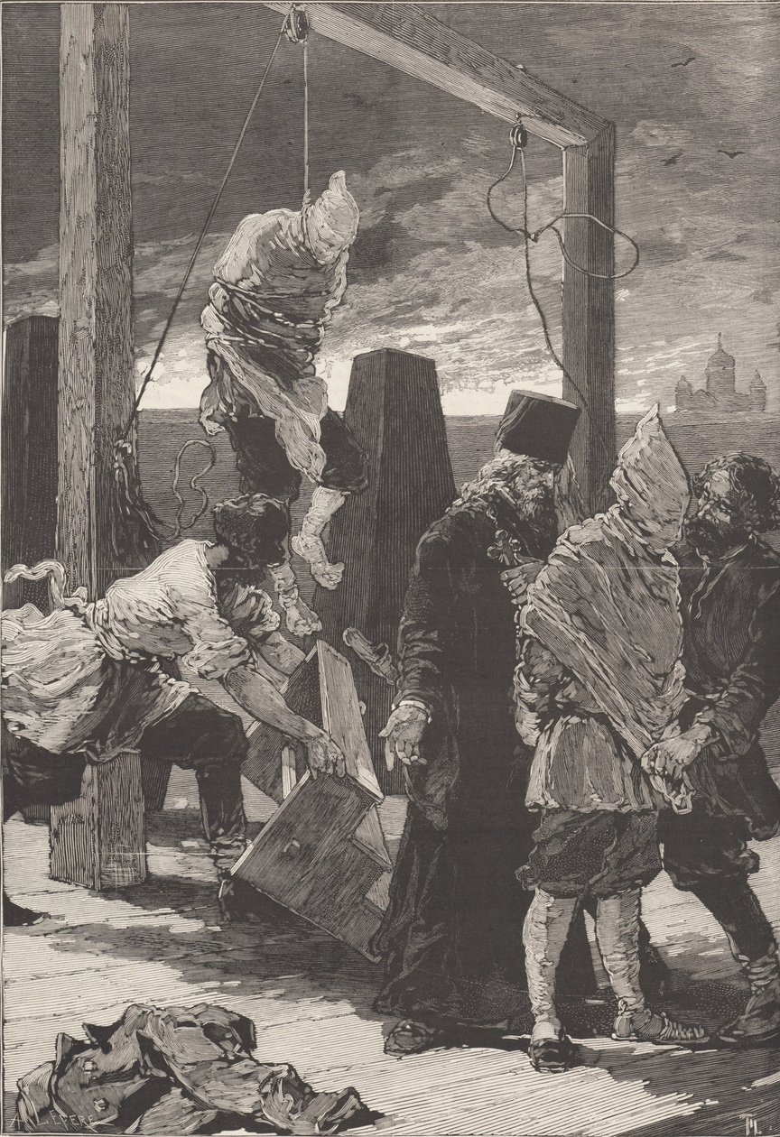 إعدام ألكسندر كفياتكوفسكي وأندريه بريسنياكوف في 16 نوفمبر 1880. بواسطة فريدريك دي هاينين