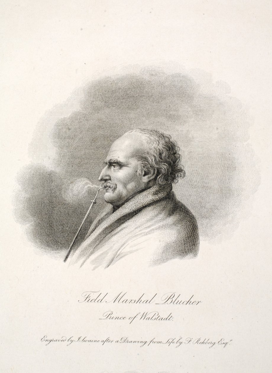 مارشال بلوتشر ، أمير Walstadt ، engr J. Swaine ، pub. جيه فرير ، 1815 بواسطة فريدريك ريبرج