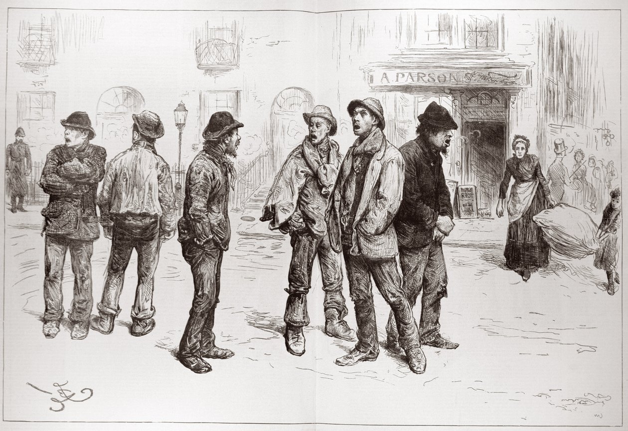 العاطلون في لندن: "ليس لدينا عمل نقوم به" من "أخبار لندن المصورة" ، 20 فبراير 1886 بواسطة فريدريك بارنارد