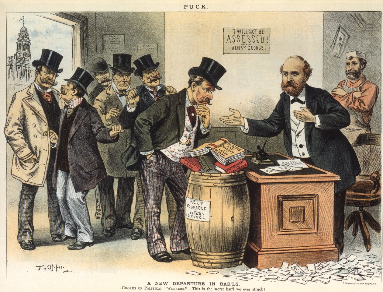 رحيل جديد في Bar&39;ls ؛ جوقة العمال السياسيين - هذا أسوأ بارل ضربناه على الإطلاق !، 1886 بواسطة فريدريك بور أوبر