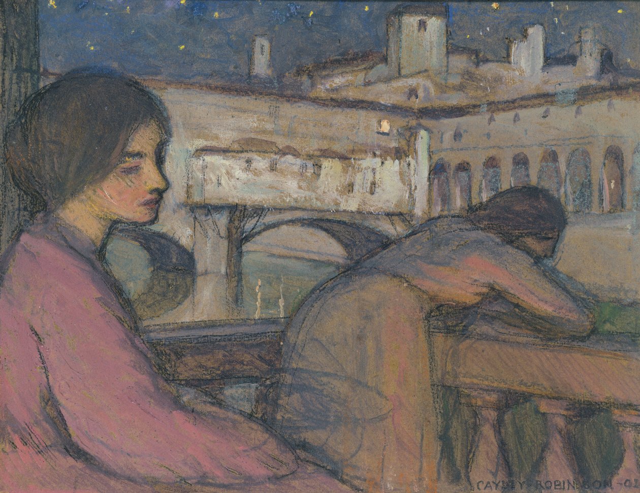 الحلم على أرنو ، 1902 (قلم رصاص ، باستيل و غواش على متن الطائرة) بواسطة فريدريك كايلي روبنسون