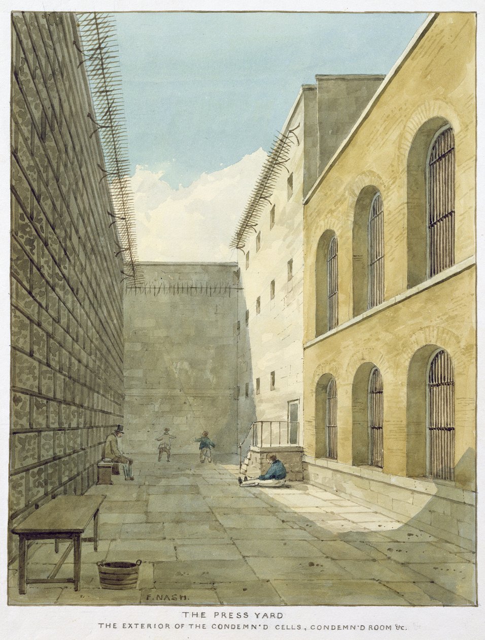 The Press Yard ، سجن نيوجيت بواسطة فريدريك ناش