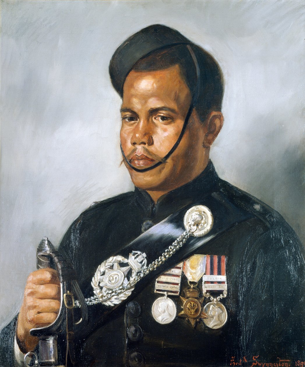 Jemadar Jangia Thapa ، فوج جورخا الخامس ، 1890 بواسطة فريدريك سوينرتون