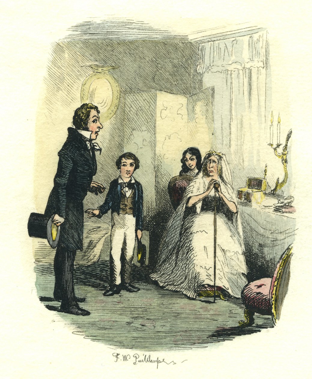 هذا ليبرالي من جانبك Pip، Great Expectations، c.1885 (النقش الملون باليد) بواسطة فريدريك دبليو. بايلثورب