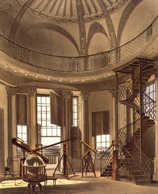 المرصد الفلكي ، رسم توضيحي من "تاريخ أكسفورد" ، نقش بواسطة جيه.بلوك (fl.1791-1831) حانة. بواسطة ر.أكرمان بواسطة فريدريك (بعد) ماكنزي
