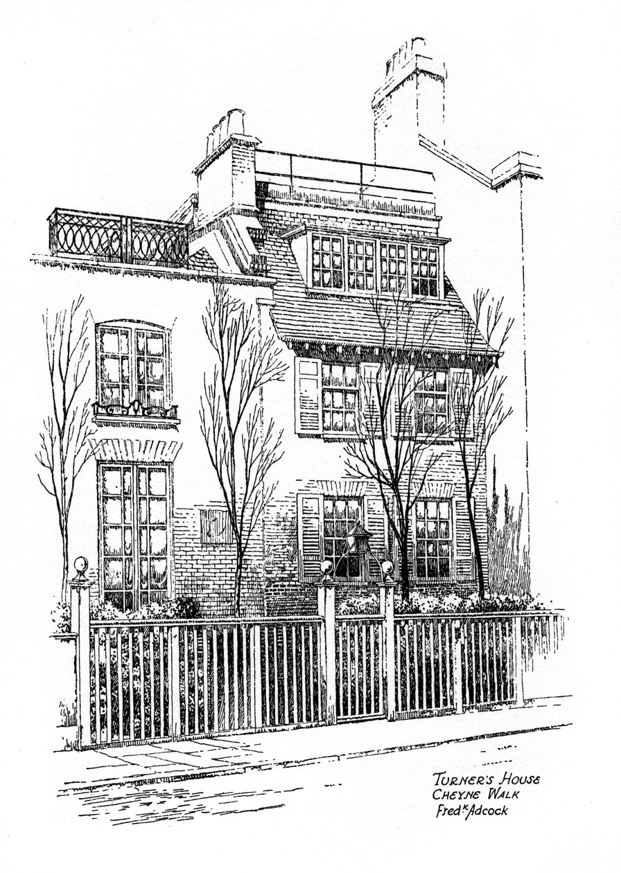 منزل تورنرز ، Cheyne Walk ، Chelsea ، London ، 1912 بواسطة فريدريك أدكوك