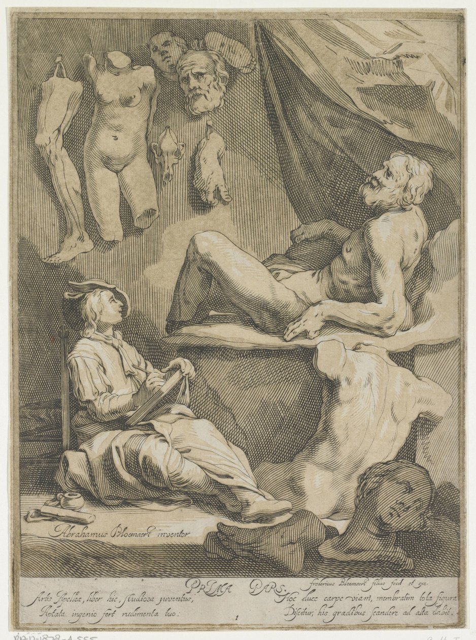 صفحة العنوان لكتاب الرسم الفني الأصلي والشهير صفحة العنوان لـ: Abraham Bloemaert ، كتاب الرسم الفني الأصلي والشهير. الجزء 1 بواسطة فريدريك بلوميرت