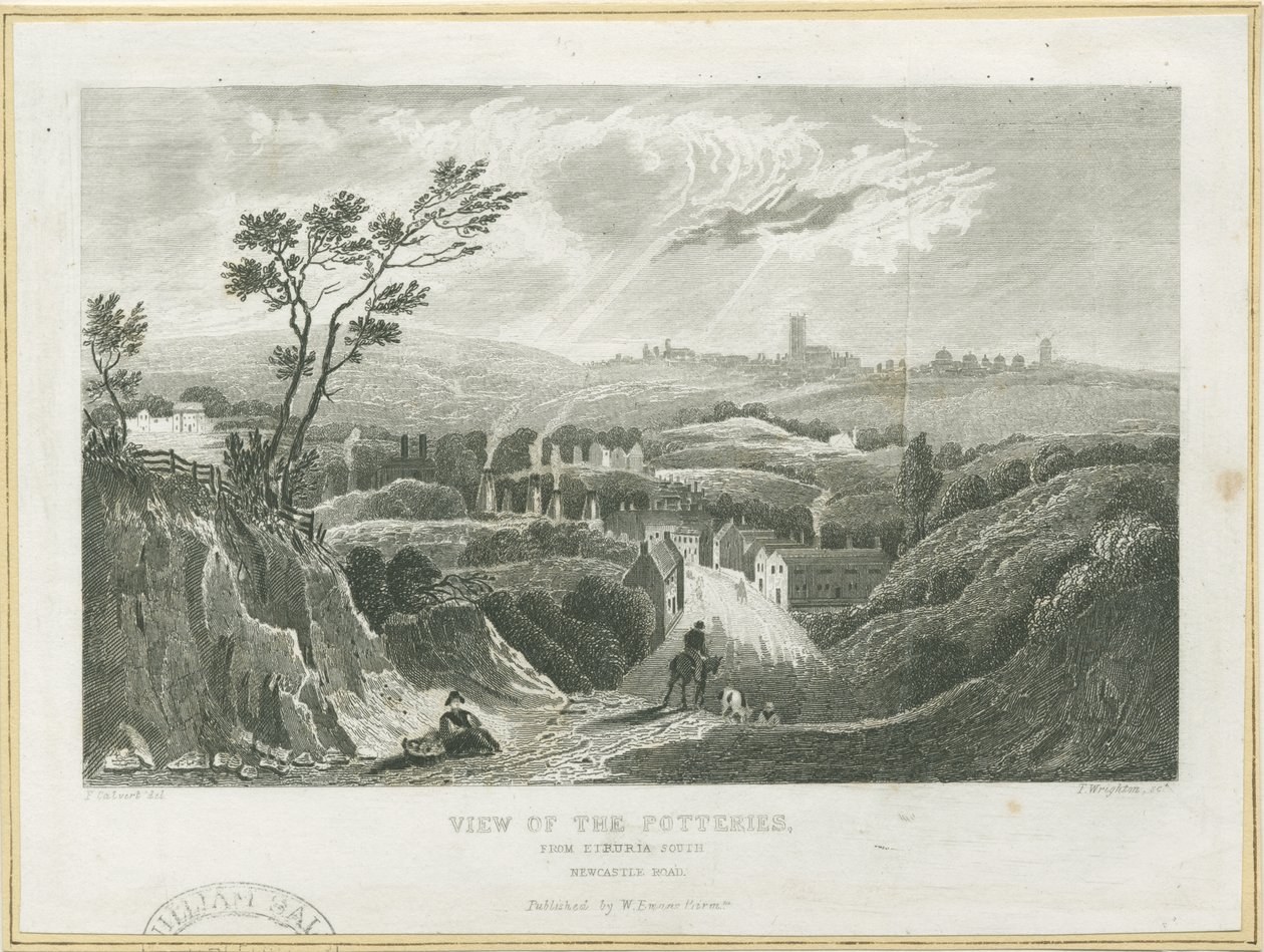 Burslem - منظر للفخاريات: نقش ، و [حوالي 1830s] بواسطة فريدريك كالفيرت