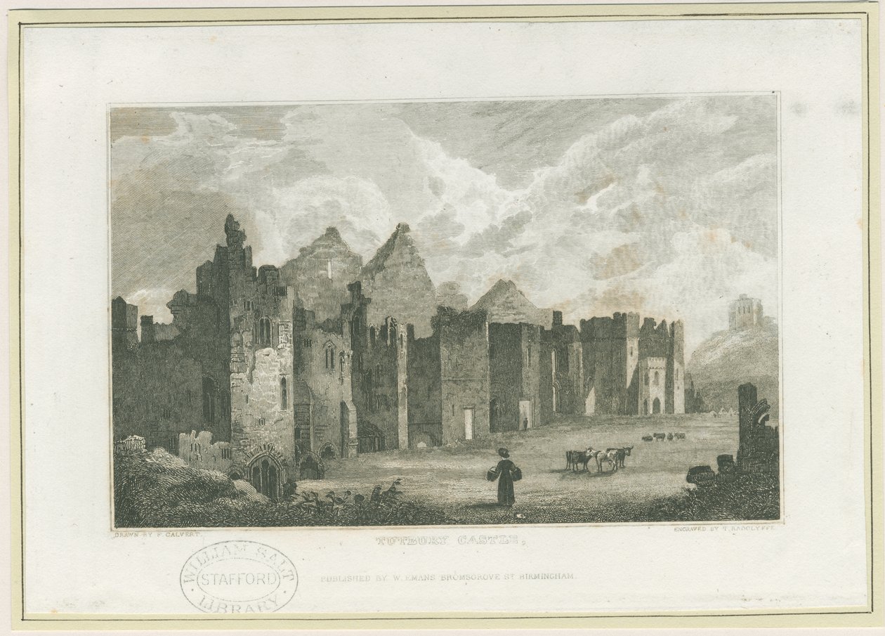 قلعة توتبري - Castle-Yard: نقش ، بدون تاريخ [عام 1830] (طباعة) بواسطة فريدريك كالفيرت