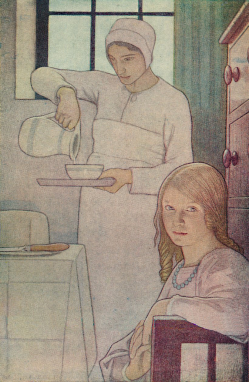 لويس وممرضتها. من كتاب القديسين كويكر. LV هودجكين .1923 بواسطة فريدريك كايلي روبنسون