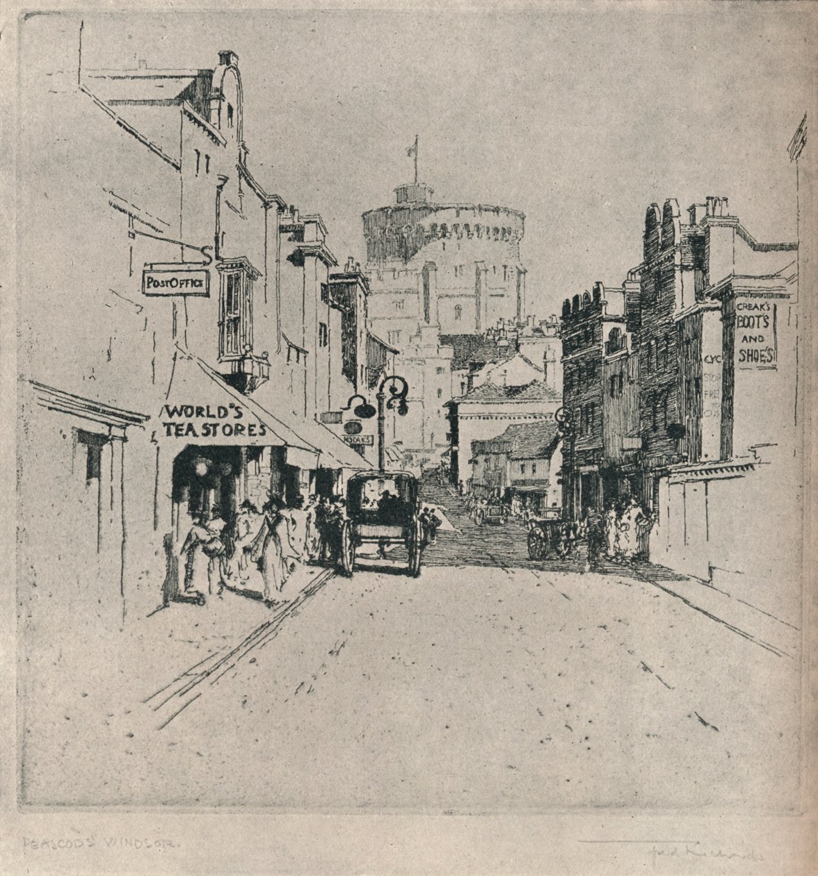"شارع Peascod ، وندسور" ، عام 1918 بواسطة فريدريك تشارلز ريتشاردز