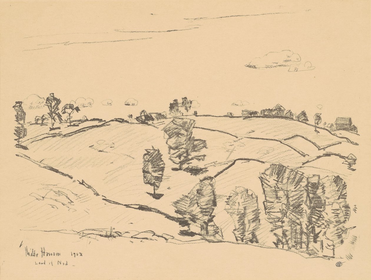 الأسوار الحجرية ، أرض الإيماءة ، 1918. بواسطة فريدريك تشايلد حسام