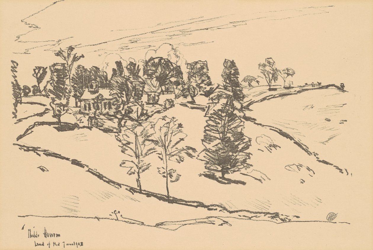 بيت المدرسة الصغير ، أرض نود ، 1918. بواسطة فريدريك تشايلد حسام