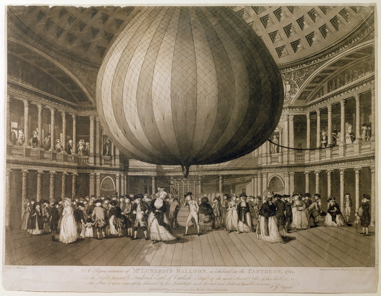 منظر داخلي للبانثيون ، شارع أكسفورد ، لندن ، 1785 (أكواتينت) بواسطة فريدريك جورج بايرون