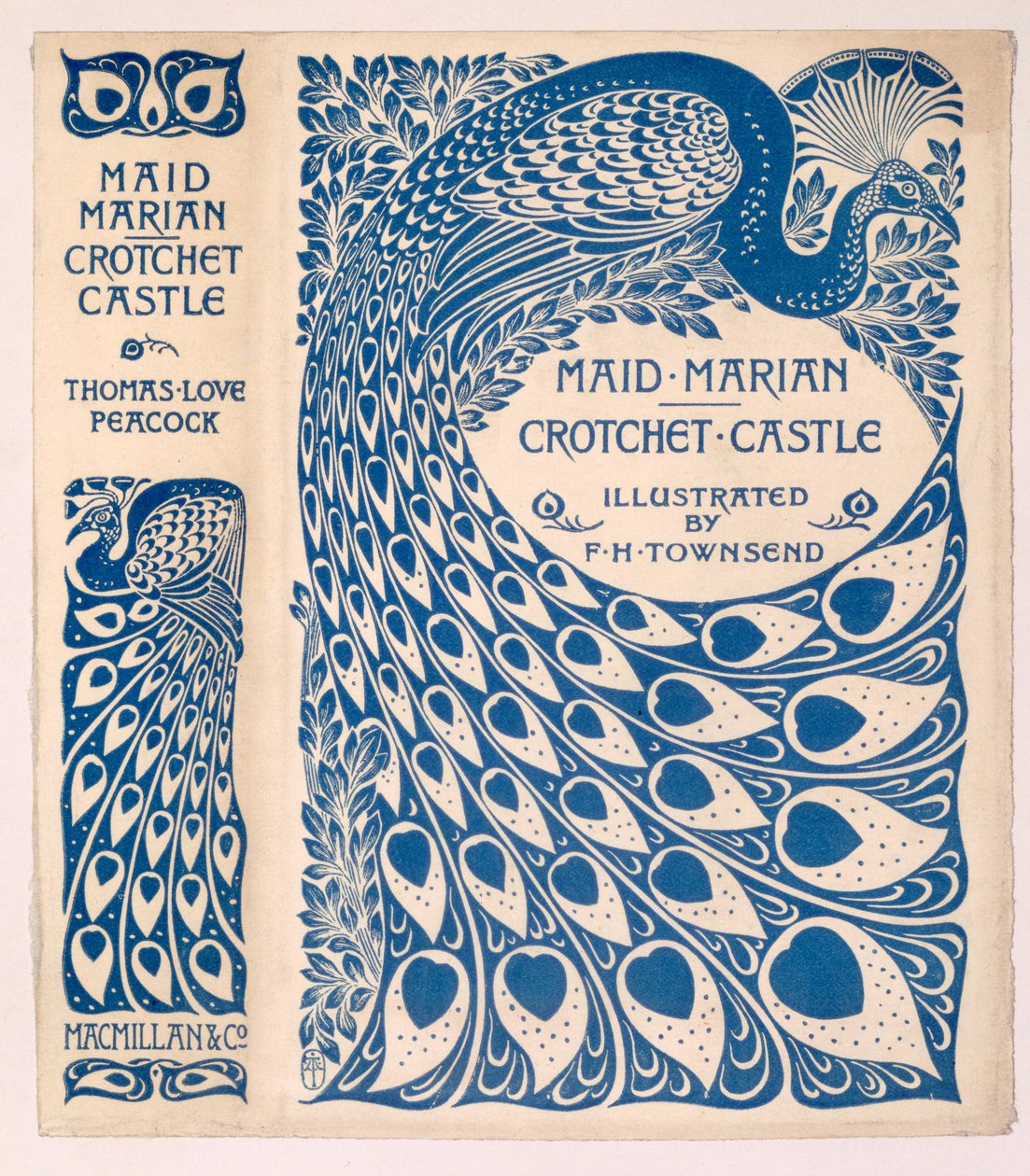 غلاف الكتاب ل "Maid Marian" و "Crotchet Castle" لتوماس لاف بيكوك ، نُشر عام 1900 بواسطة فريدريك هنري تاونسند