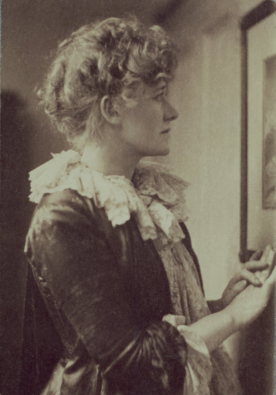 صورة شخصية لإلين تيري (1847-1928) بواسطة فريدريك هوليير (1837-1933) (صورة بني داكن) بواسطة فريدريك هوليير