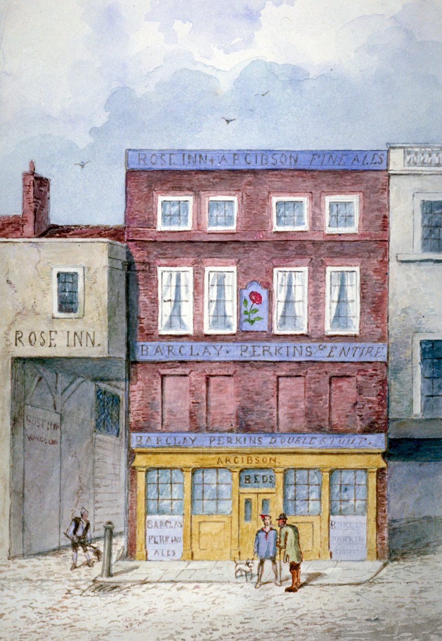 The Rose Inn، Farringdon Street، City of London، 1838 بواسطة فريدريك نابليون شيبرد