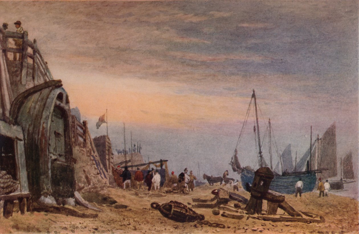 شاطئ برايتون ، إزالة الضباب ، c1820 بواسطة فريدريك ناش