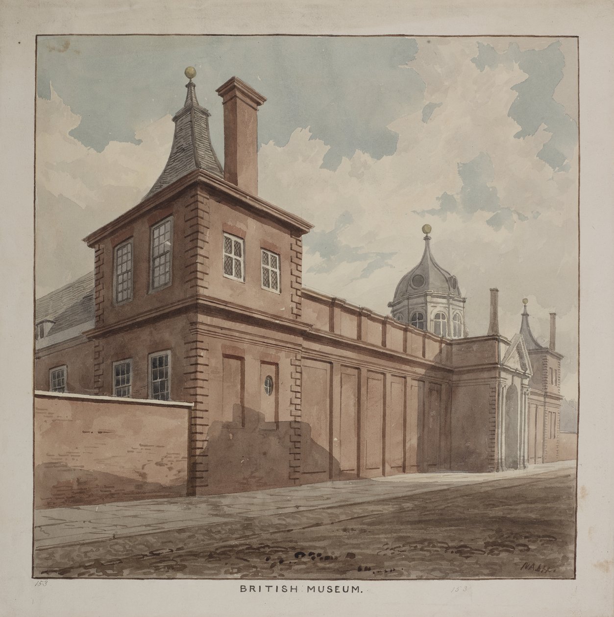 منظر للمتحف البريطاني ، هولبورن ، c.1807 بواسطة فريدريك ناش
