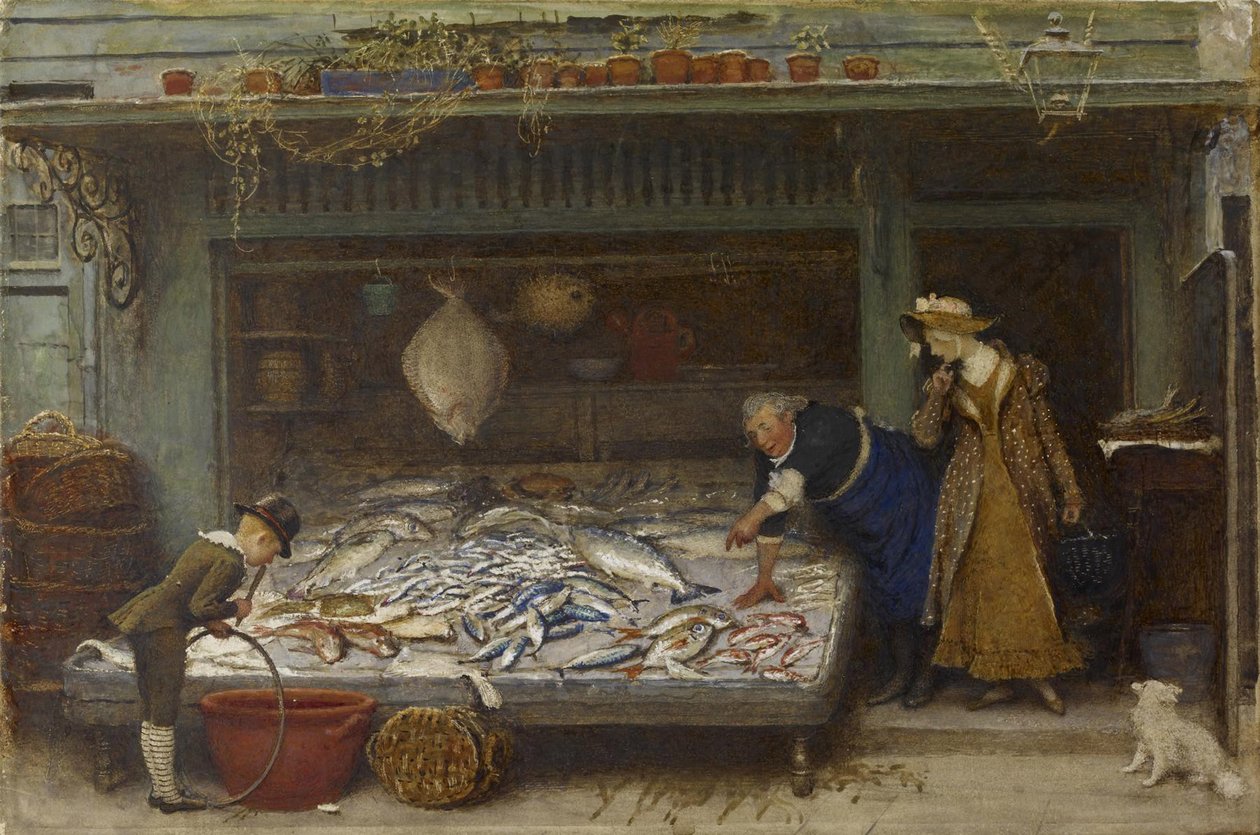 متجر تجار السمك ، 1873 (مرحاض على ورق) بواسطة فريدريك ووكر