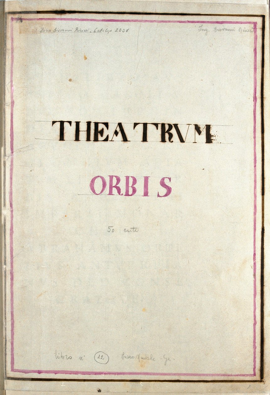 صفحة غلاف أطلس Theatrum Orbis (حفر بواسطة فريدريك دي ويت