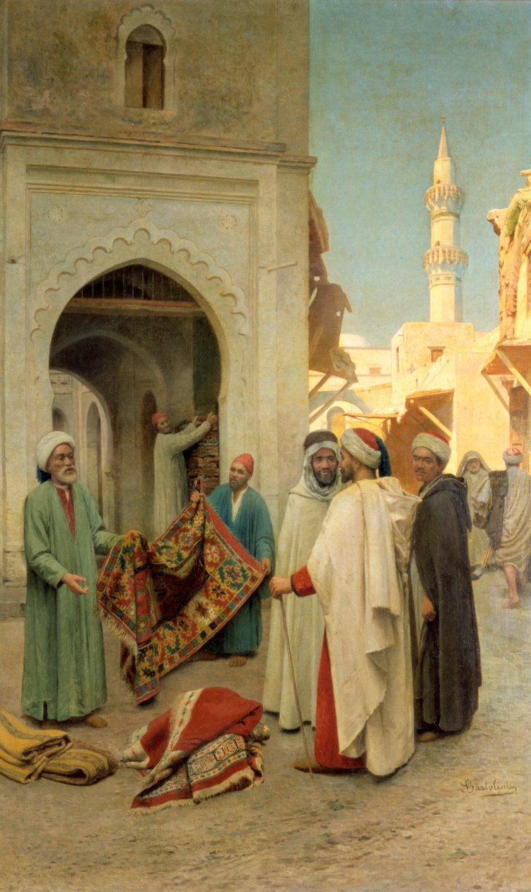 "تاجر البساط" ، القرن التاسع عشر والعشرين. بواسطة فريدريكو بارتوليني