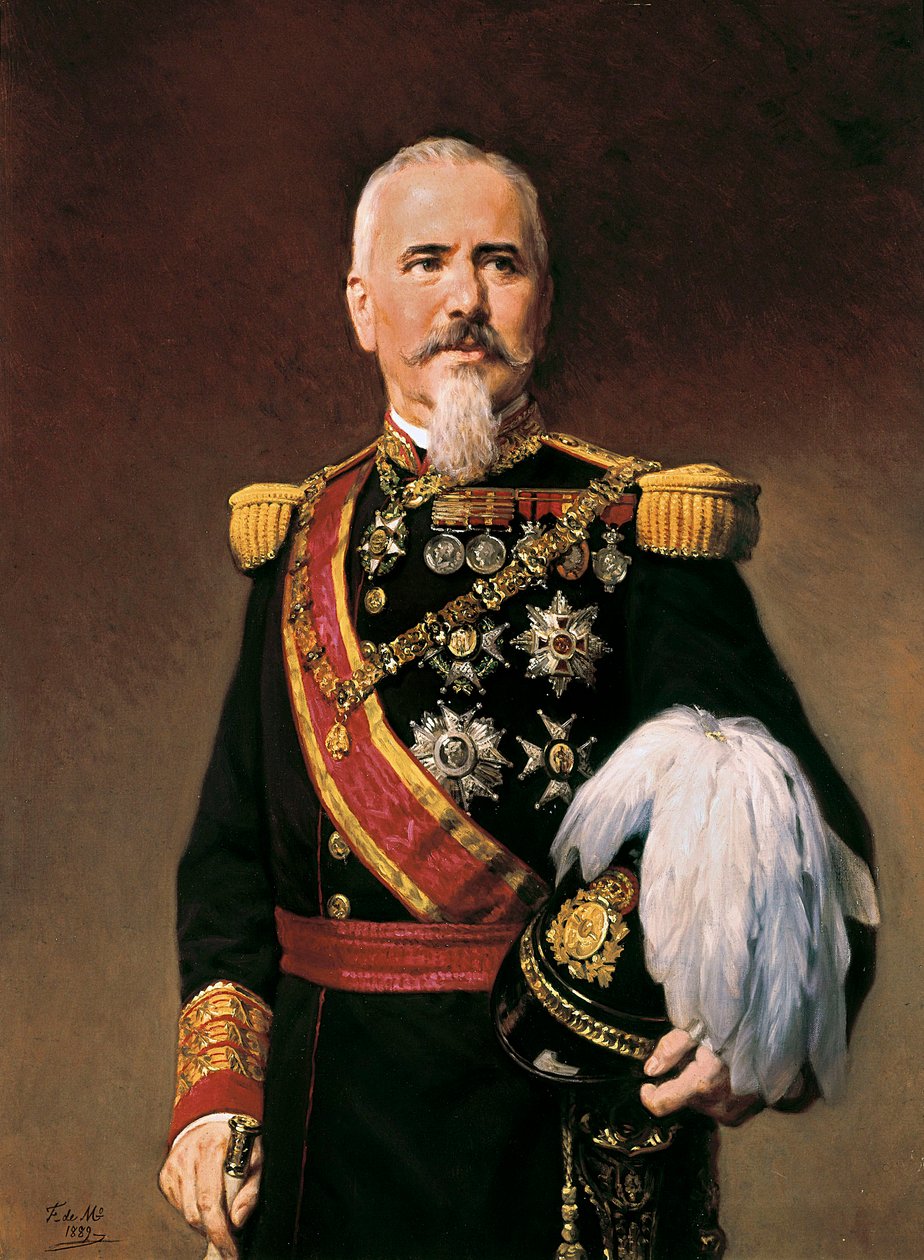 صورة أرسينيو مارتينيز كامبوس أنطون (1831-1900) ، سياسي وعسكري إسباني ، حوالي 1880 (زيت على قماش) بواسطة فريدريكو دي مادرازو