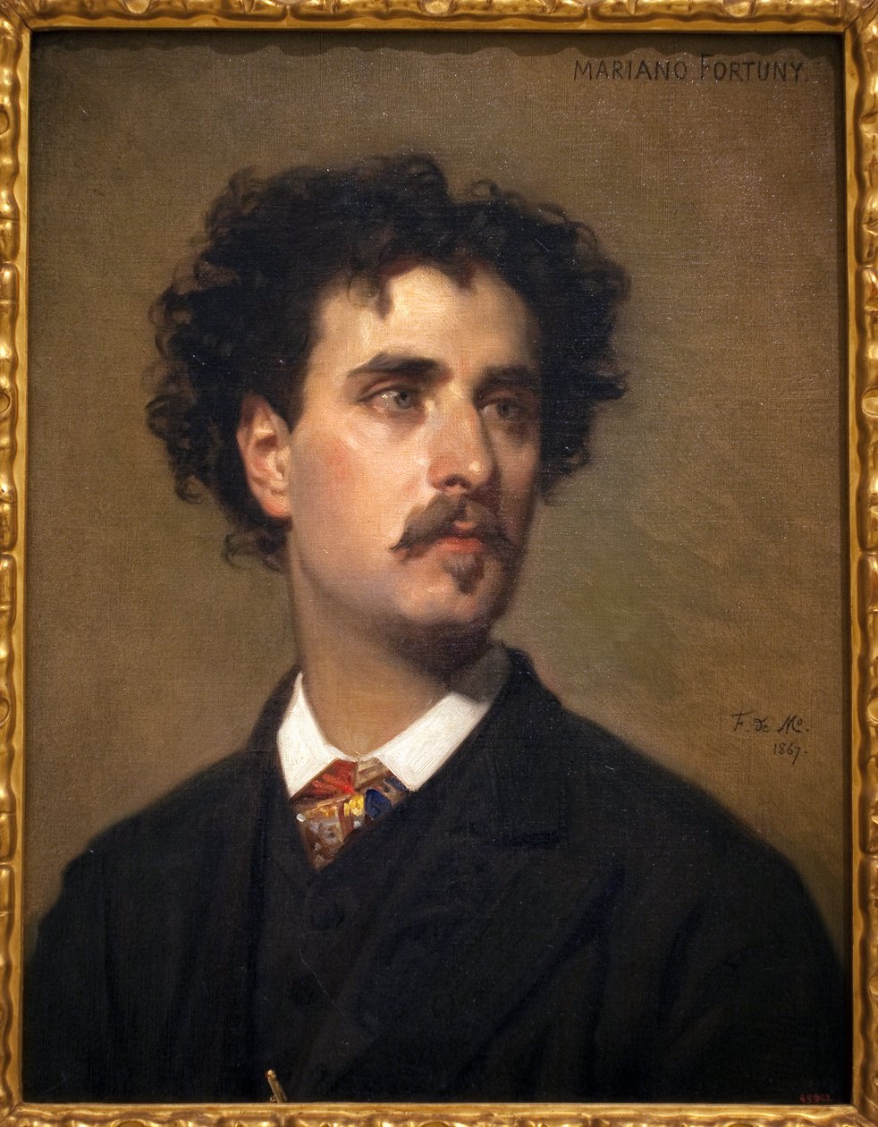 صورة للرسام ماريانو فورتوني واي مارسال (1838-1874). لوحة لفيديريكو دي مادرازو (1815-1894) ، زيت على قماش بواسطة فريدريكو دي مادرازو