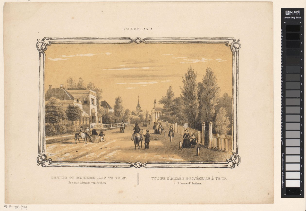 Kerklaan في فيلب عرض على Kerklaan في فيلب. على بعد ساعة واحدة من Arnhem (العنوان على الكائن) جيلديرلاند (عنوان السلسلة على الكائن) بواسطة فريدريك لودويجك هيغنز
