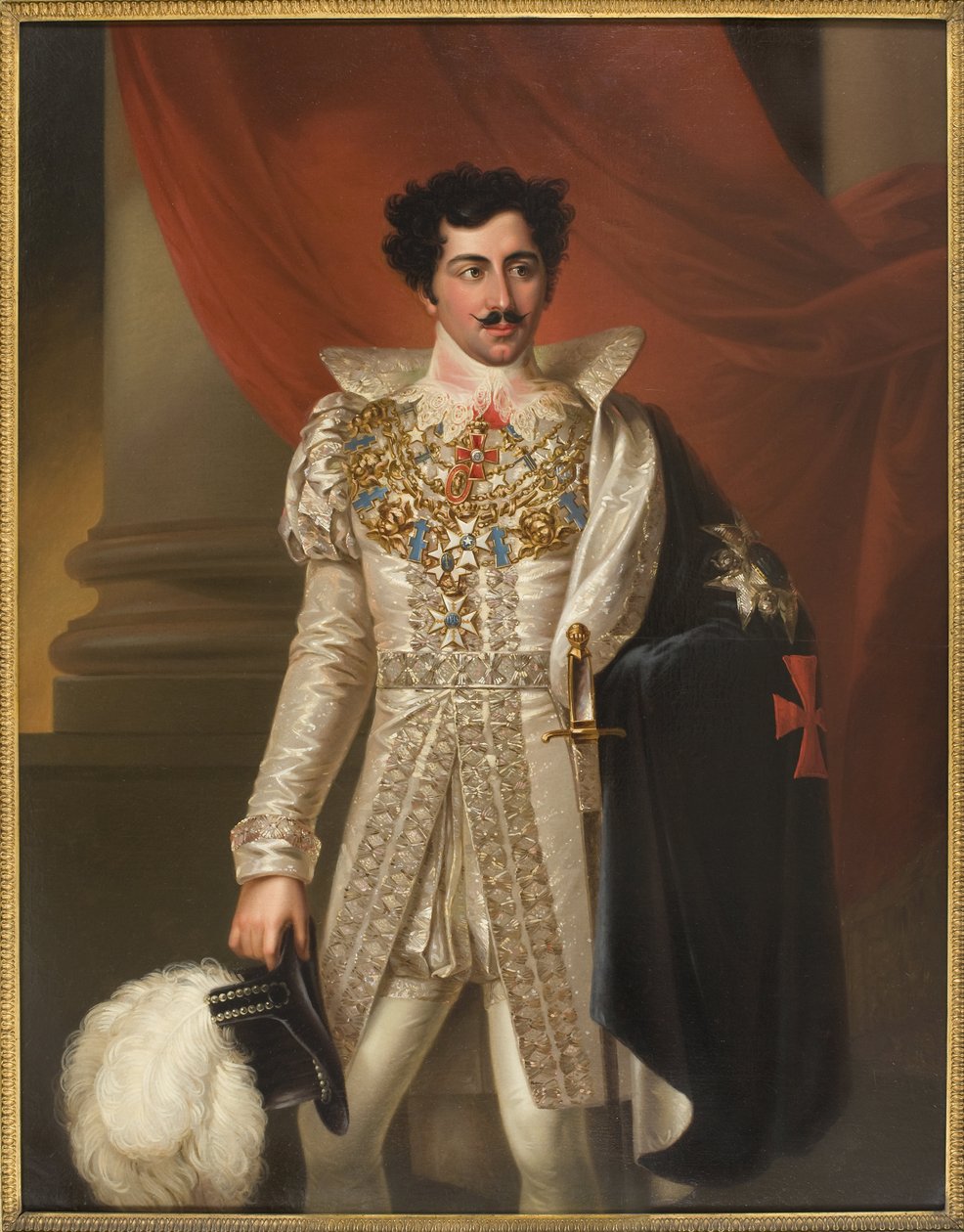أوسكار الأول ، روي دي سويدي ونورفيج - صورة لأوسكار الأول (1799-1859) ، ملك السويد والنرويج ، بقلم ويستن ، فريدريك (1782-1862). زيت على قماش. الأبعاد: ١٤٩ × ١١٤ سم. المتحف الوطني ستوكهولم بواسطة فريدريك ويستن