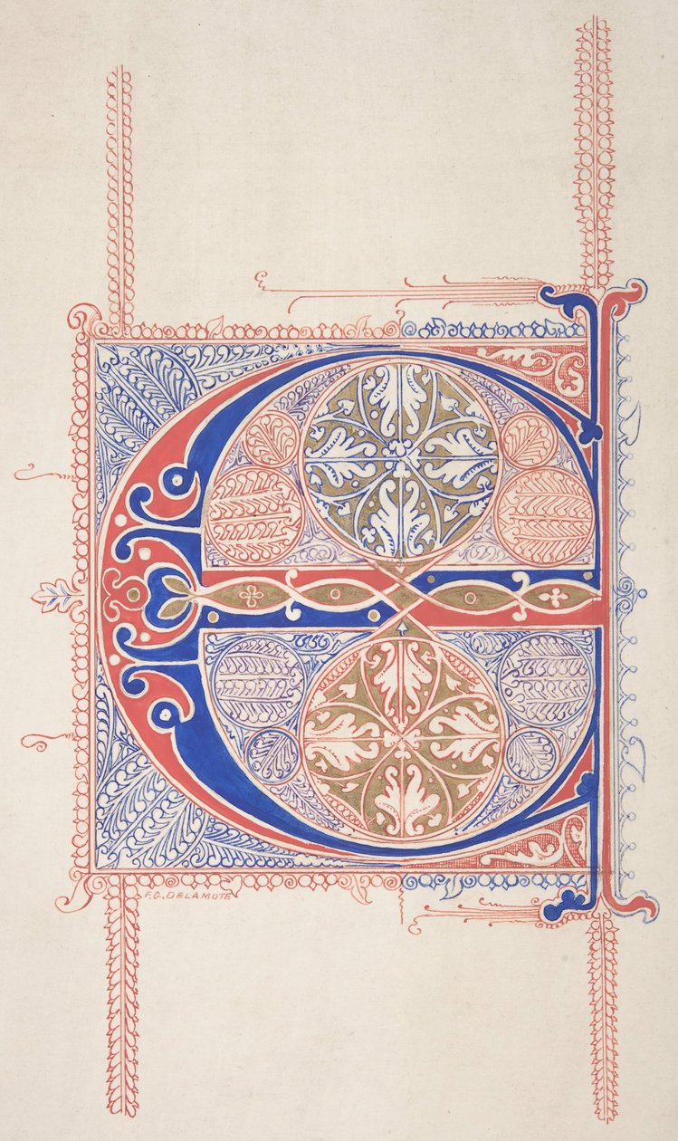 الحرف الأول المضيء C ، 1830-62. بواسطة فريمان غيج ديلاموت