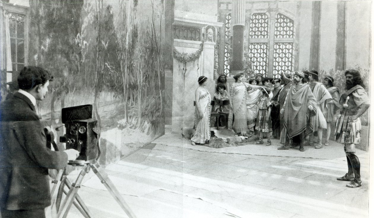 ممثلون من Academie و Comedie Francaise يصوران Retour dUlysse في عام 1909 بواسطة مصور فرنسي