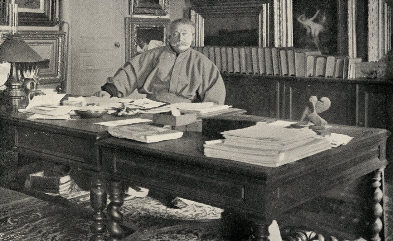 ألكسندر دوماس فلس (1824-1895) في دراسته بواسطة مصور فرنسي