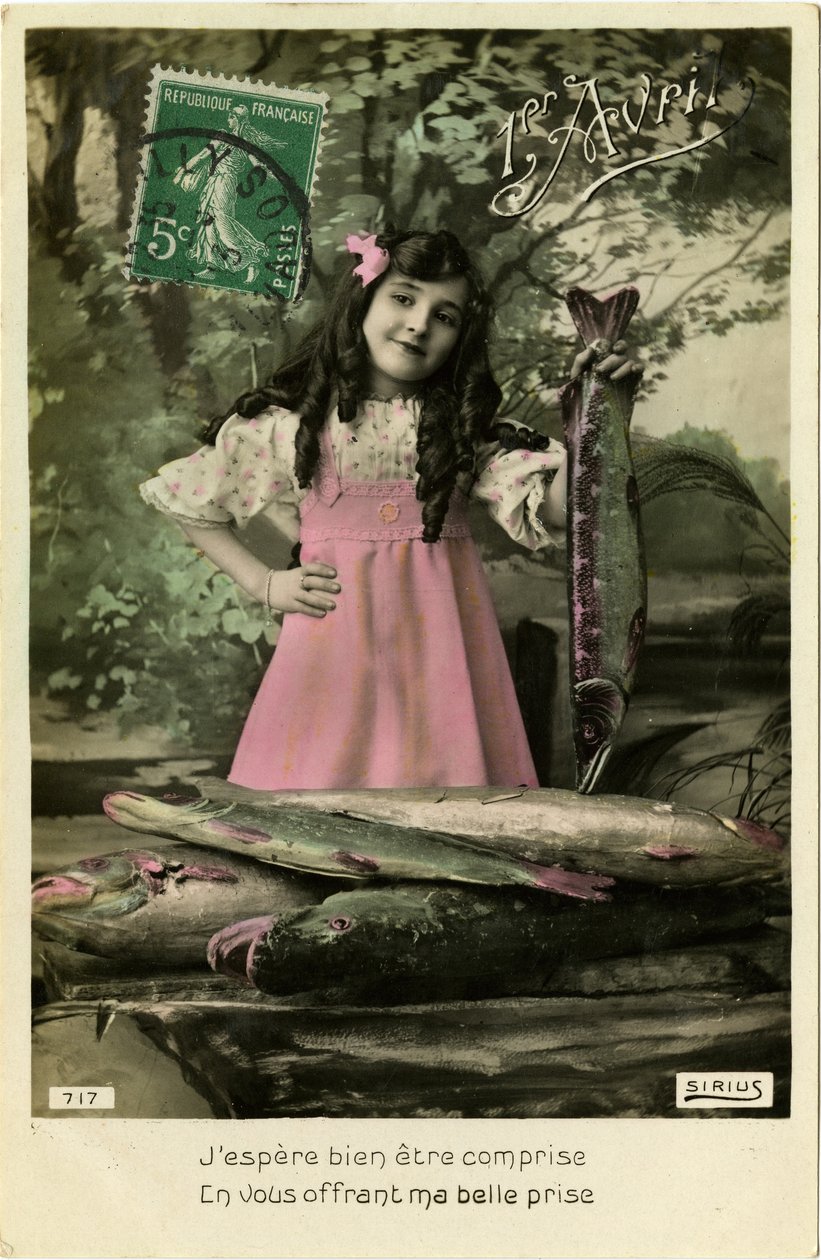 يوم كذبة أبريل 1913 (صورة ملونة) بواسطة مصور فرنسي