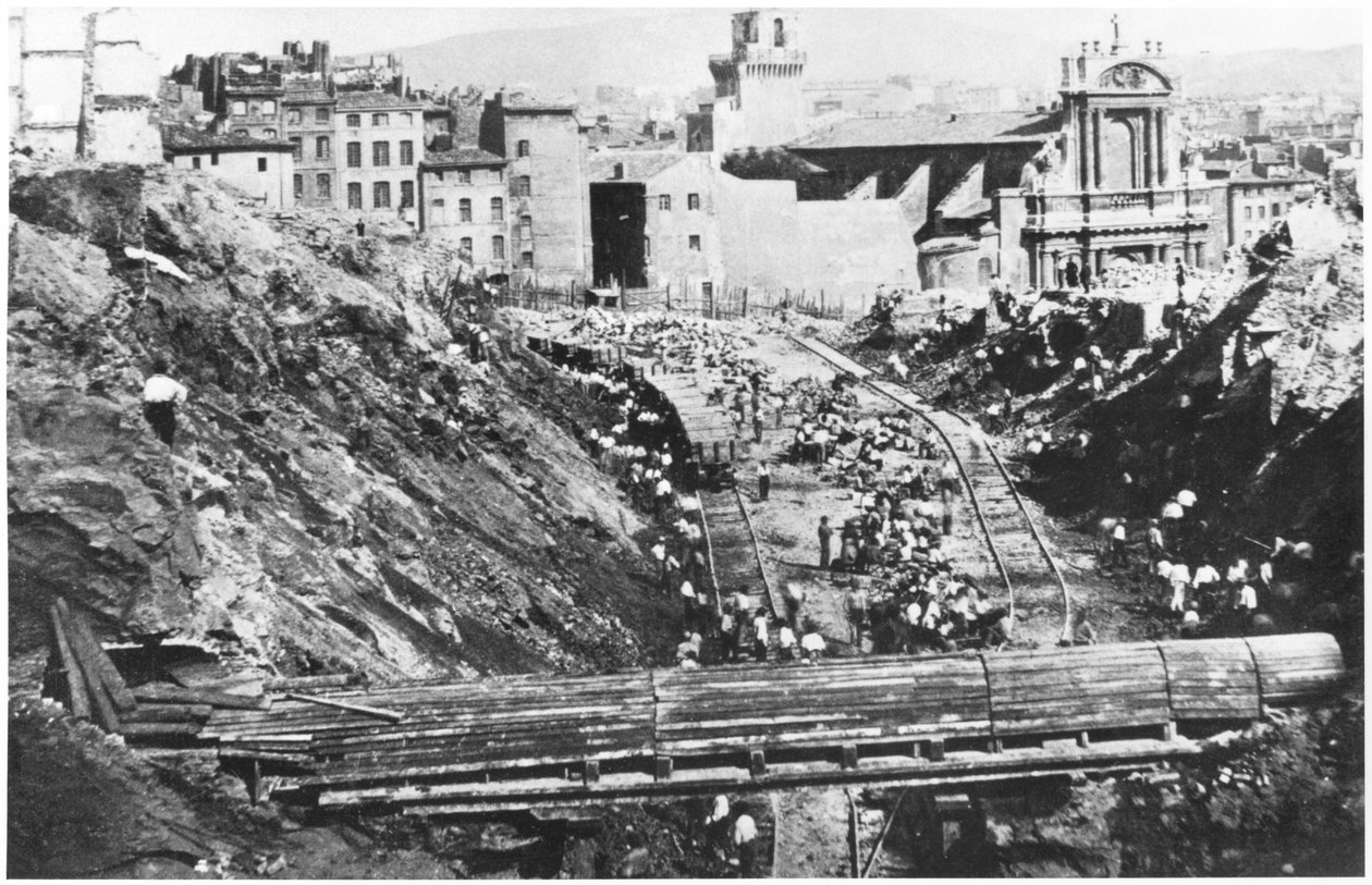 بناء شارع إمبيريال في مرسيليا ، 1863 بواسطة مصور فرنسي