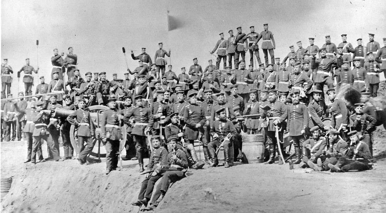 الجنود الفرنسيون ، ج 1870 بواسطة مصور فرنسي
